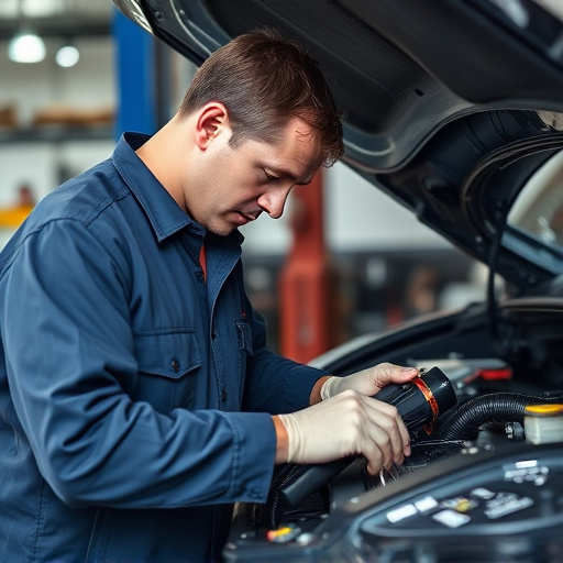 auto technician working
