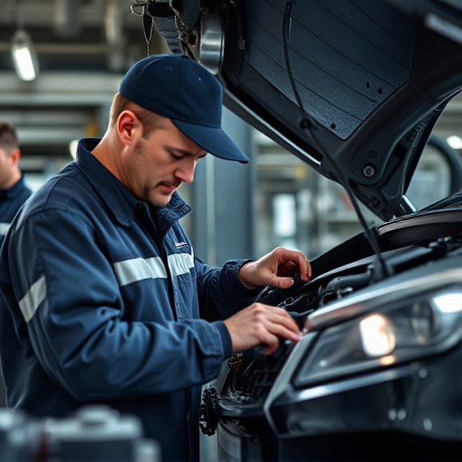 auto technician working