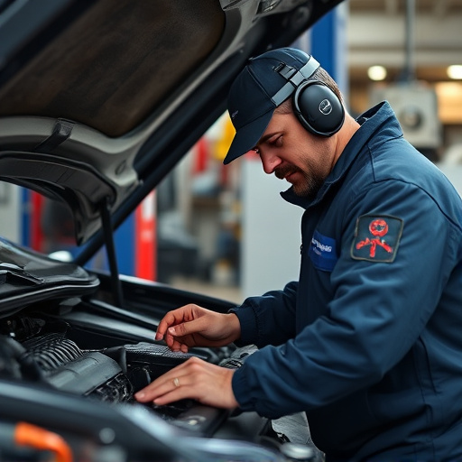 auto technician working