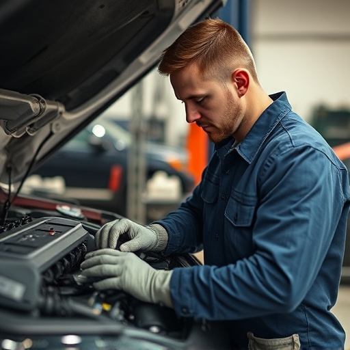 auto technician working