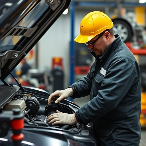auto technician working
