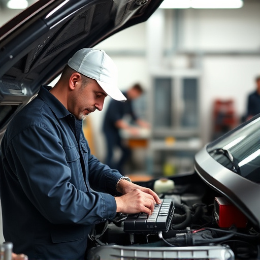 auto technician working