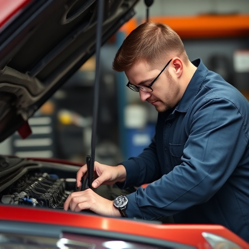 auto technician working
