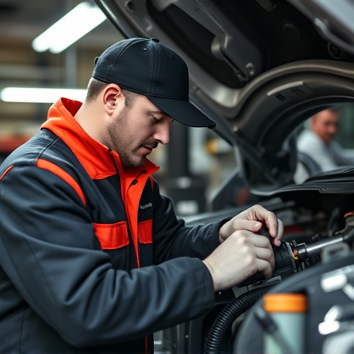 auto technician working