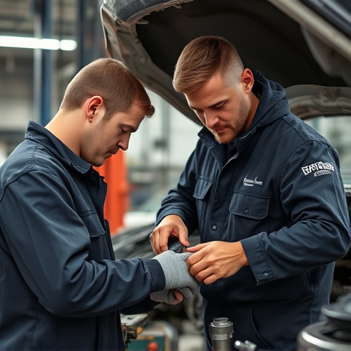 auto technician working