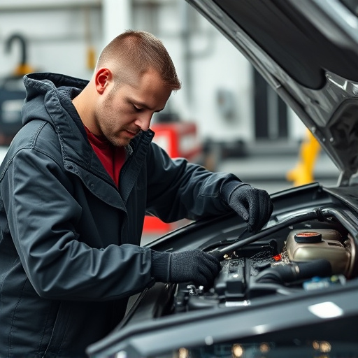 auto technician working