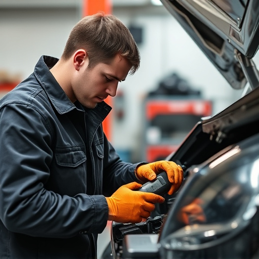 auto technician working
