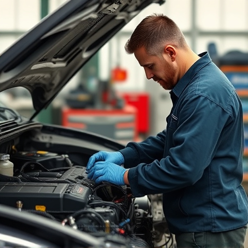 auto technician working