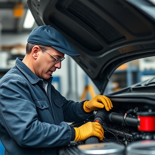 auto technician working