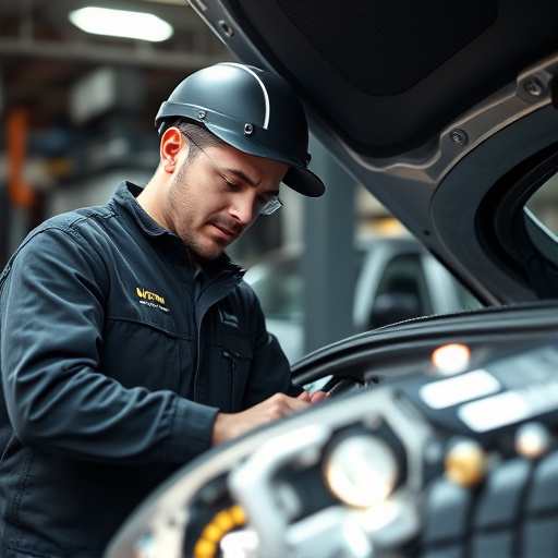 auto technician working