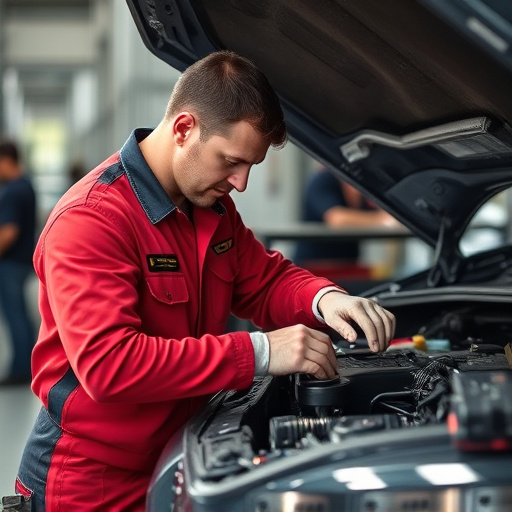 auto technician working