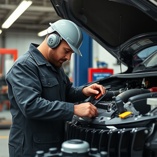 auto technician working