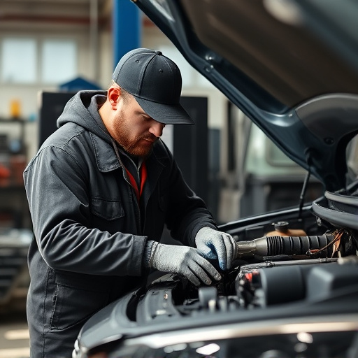 auto technician working