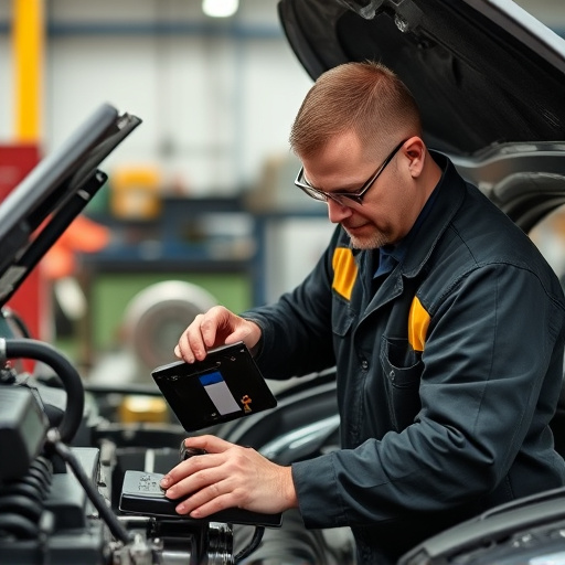 auto technician working
