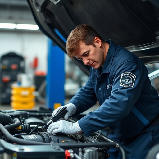 auto technician working