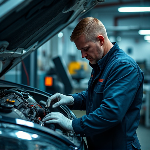 auto technician working
