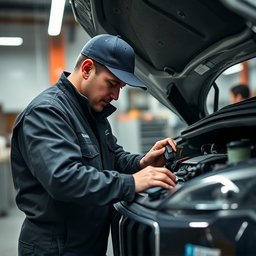 auto technician working