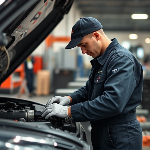 auto technician working