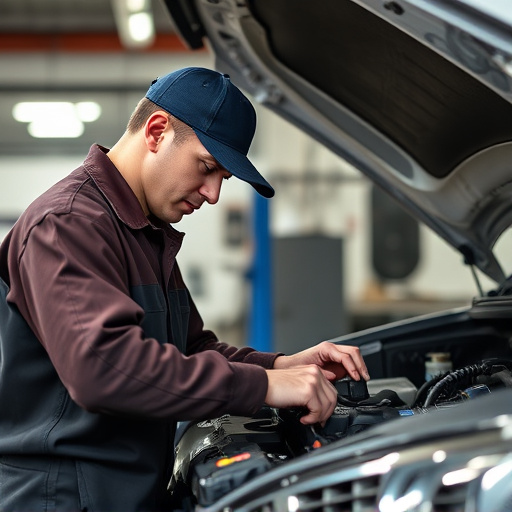 auto technician working