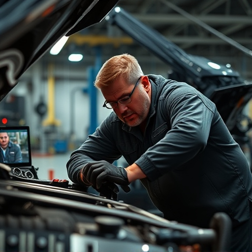 auto technician working
