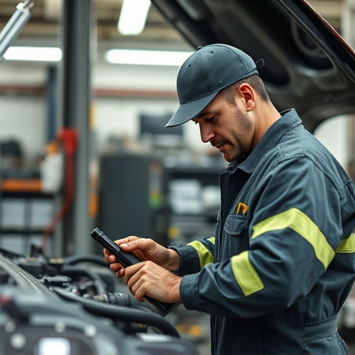 auto technician working