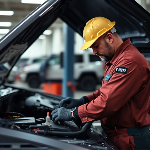 auto technician working