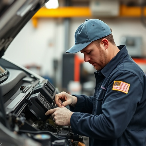 auto technician working