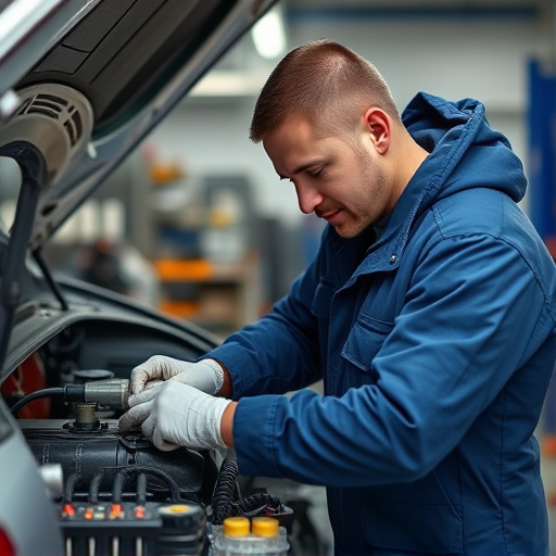 auto technician working