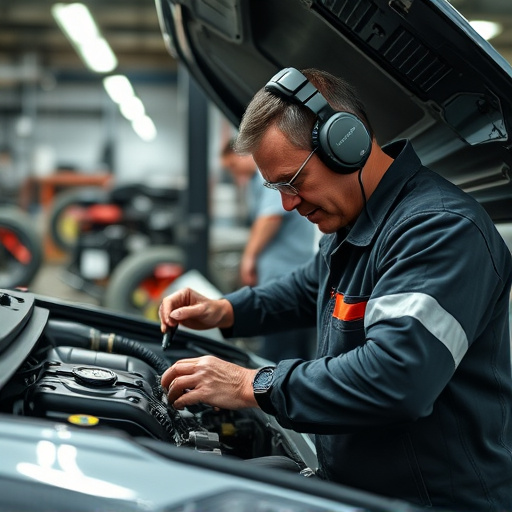 auto technician working