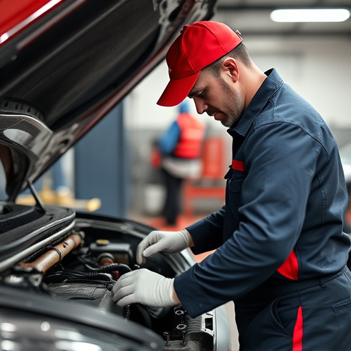 auto technician working