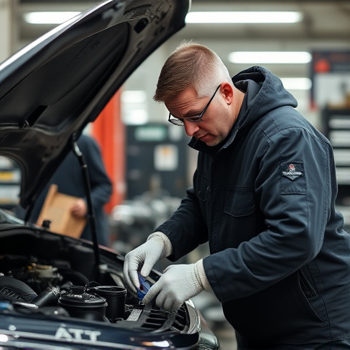 auto technician working