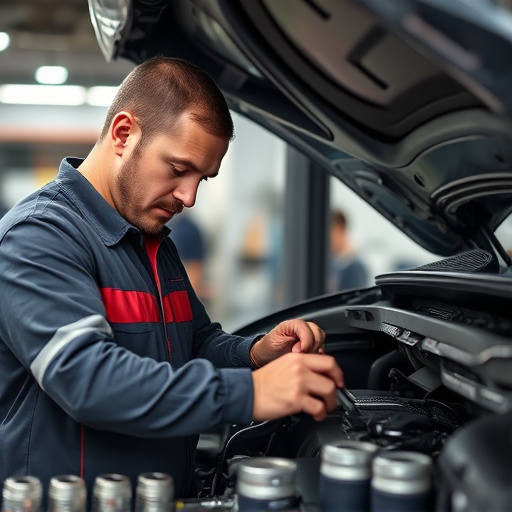 auto technician working