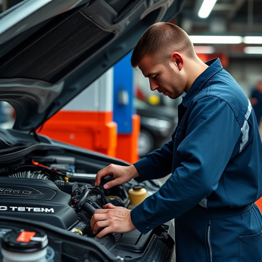 auto technician working