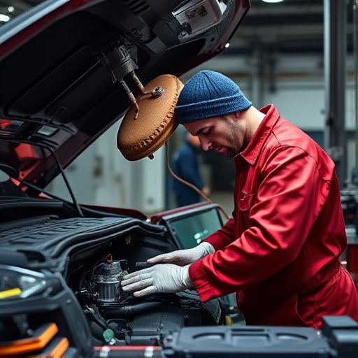 auto technician working