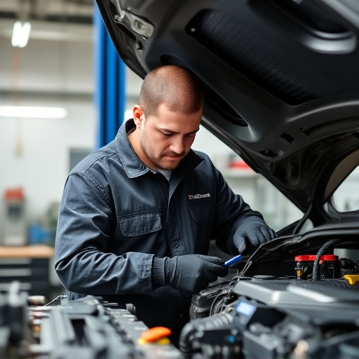 auto technician working