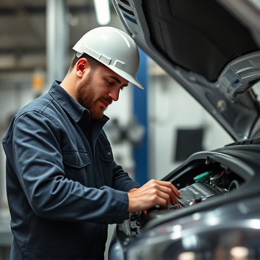 auto technician working