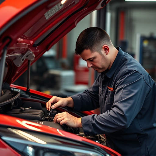 auto technician working