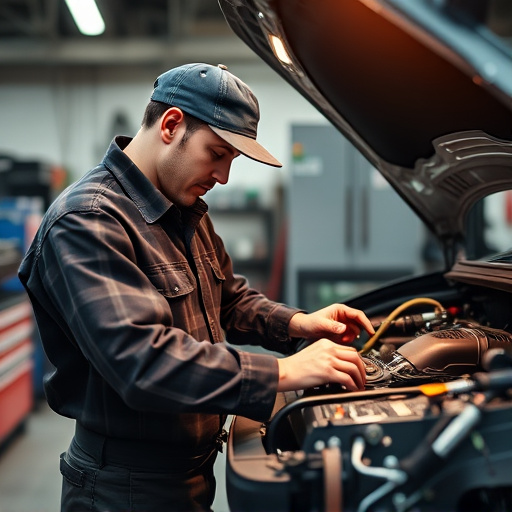 auto technician working