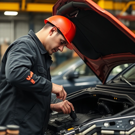 auto technician working