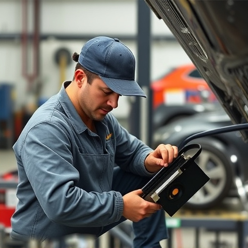 auto technician working