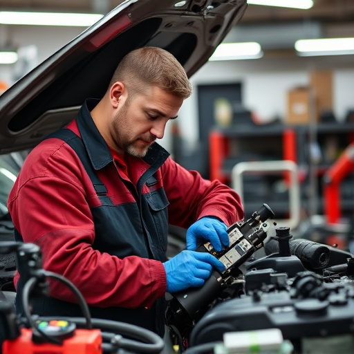 auto technician working