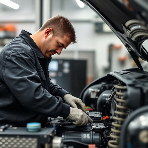 auto technician working