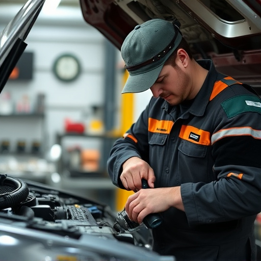 auto technician working
