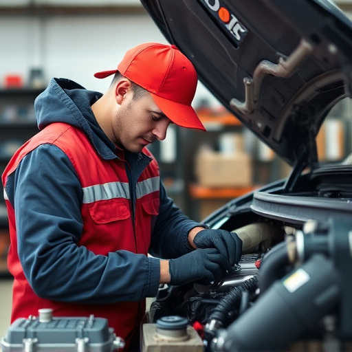 auto technician working