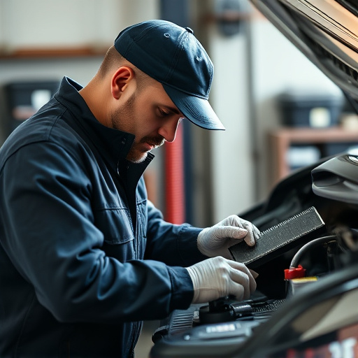 auto technician working