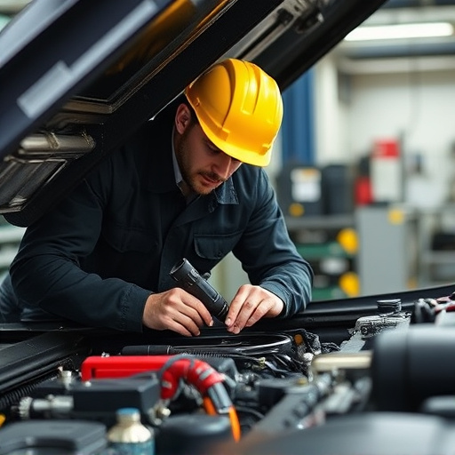 auto technician working