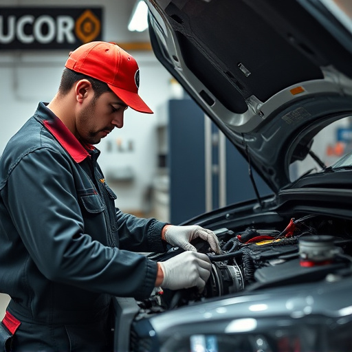 auto technician working