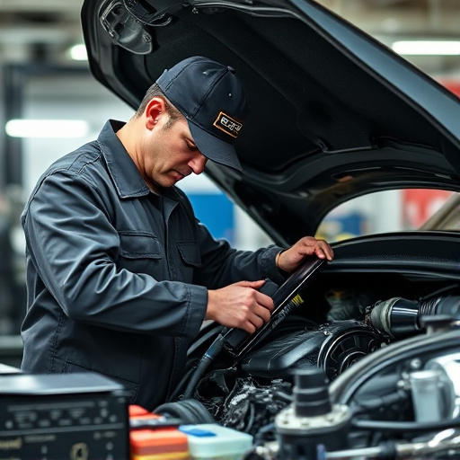 auto technician working