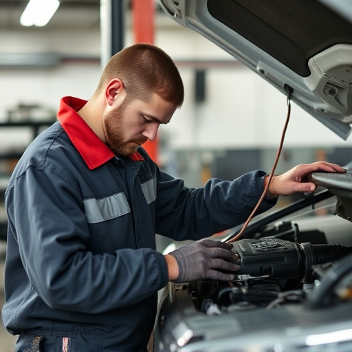auto technician working