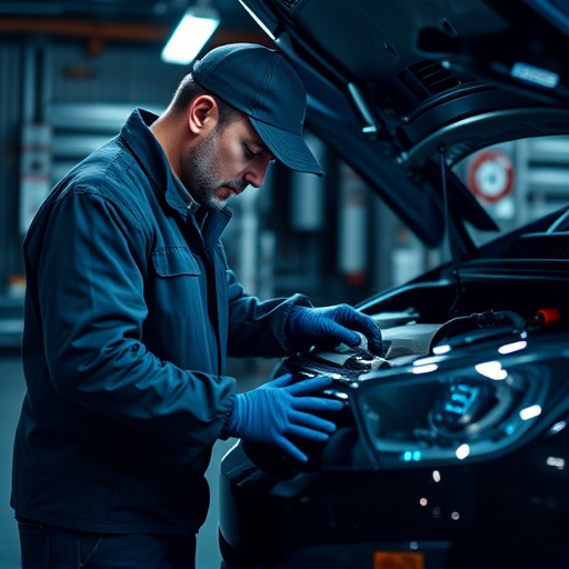 auto technician working